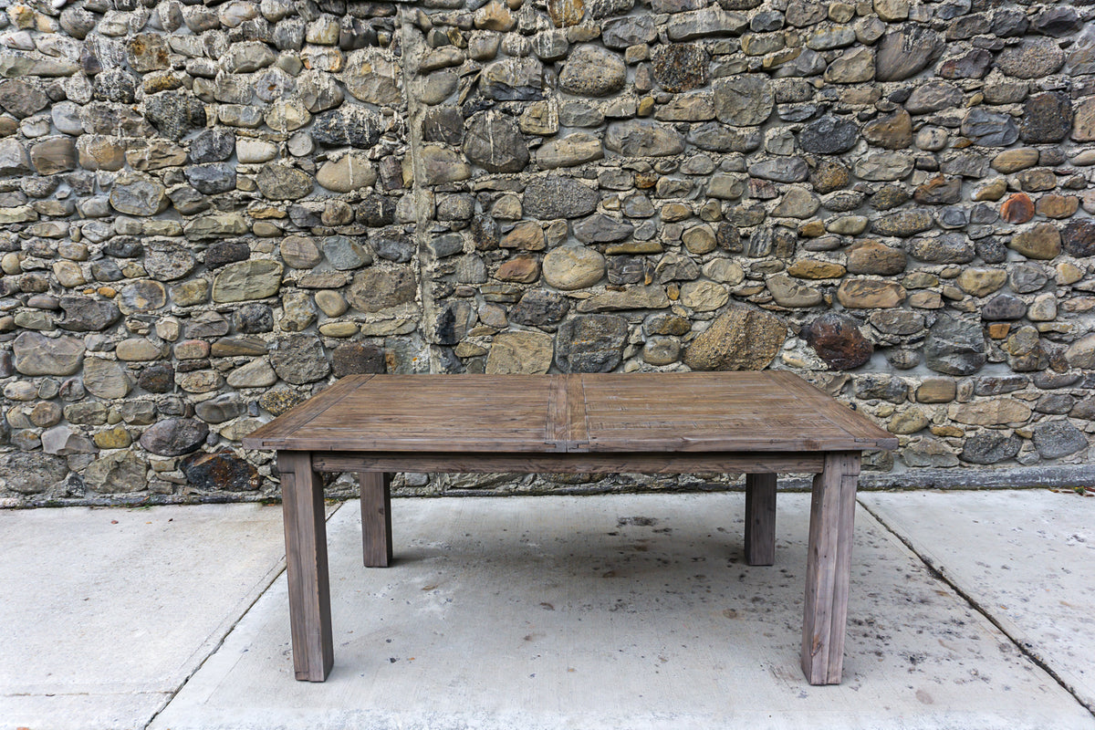 Farmhouse Collection Extendable Dining Table in Rustic Sundried Ash