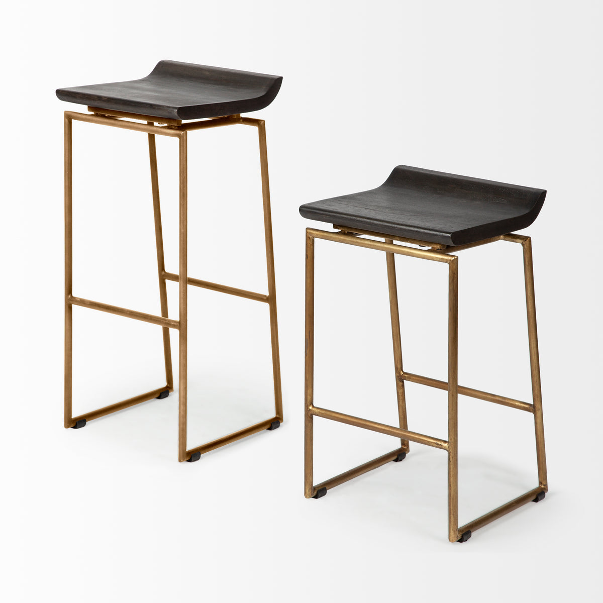 Givens Bar Stool Gold Frame