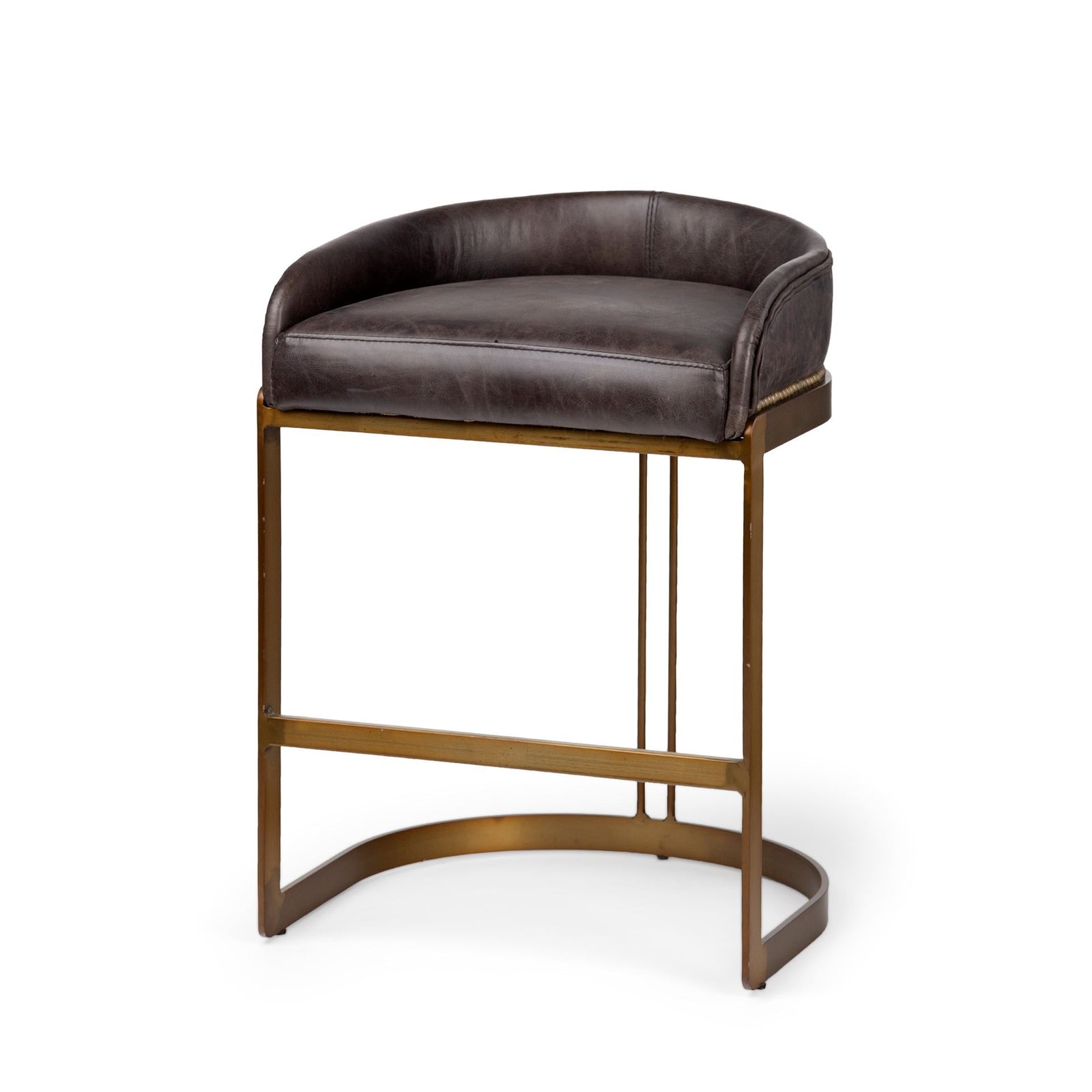 Hollyfield Bar Stool Black- Leather