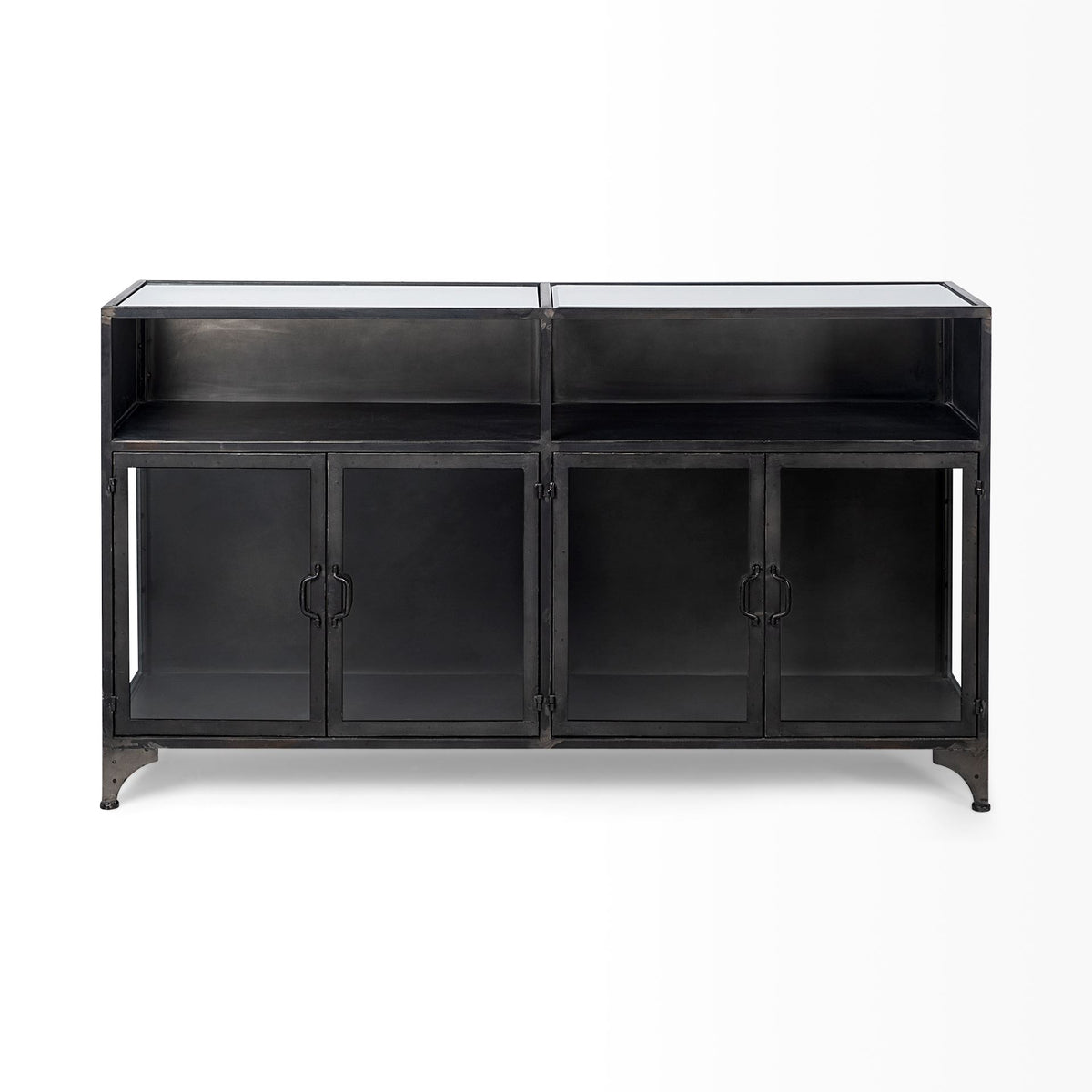 Pender Industrial Sideboard-Glass &amp; Steel