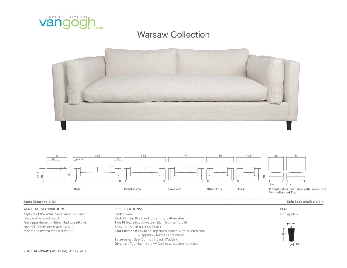Warsaw - Custom Sofa