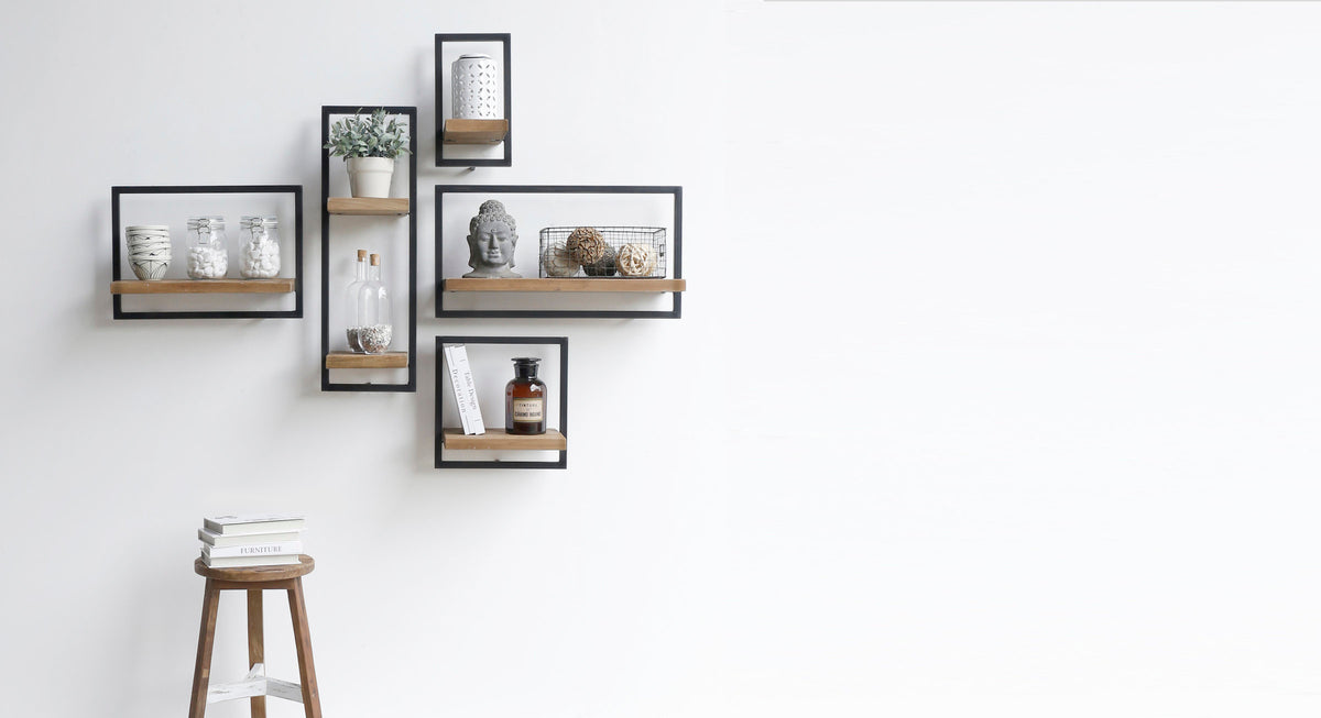 D-Bodhi Metal Frame Wall Box Black (type B)