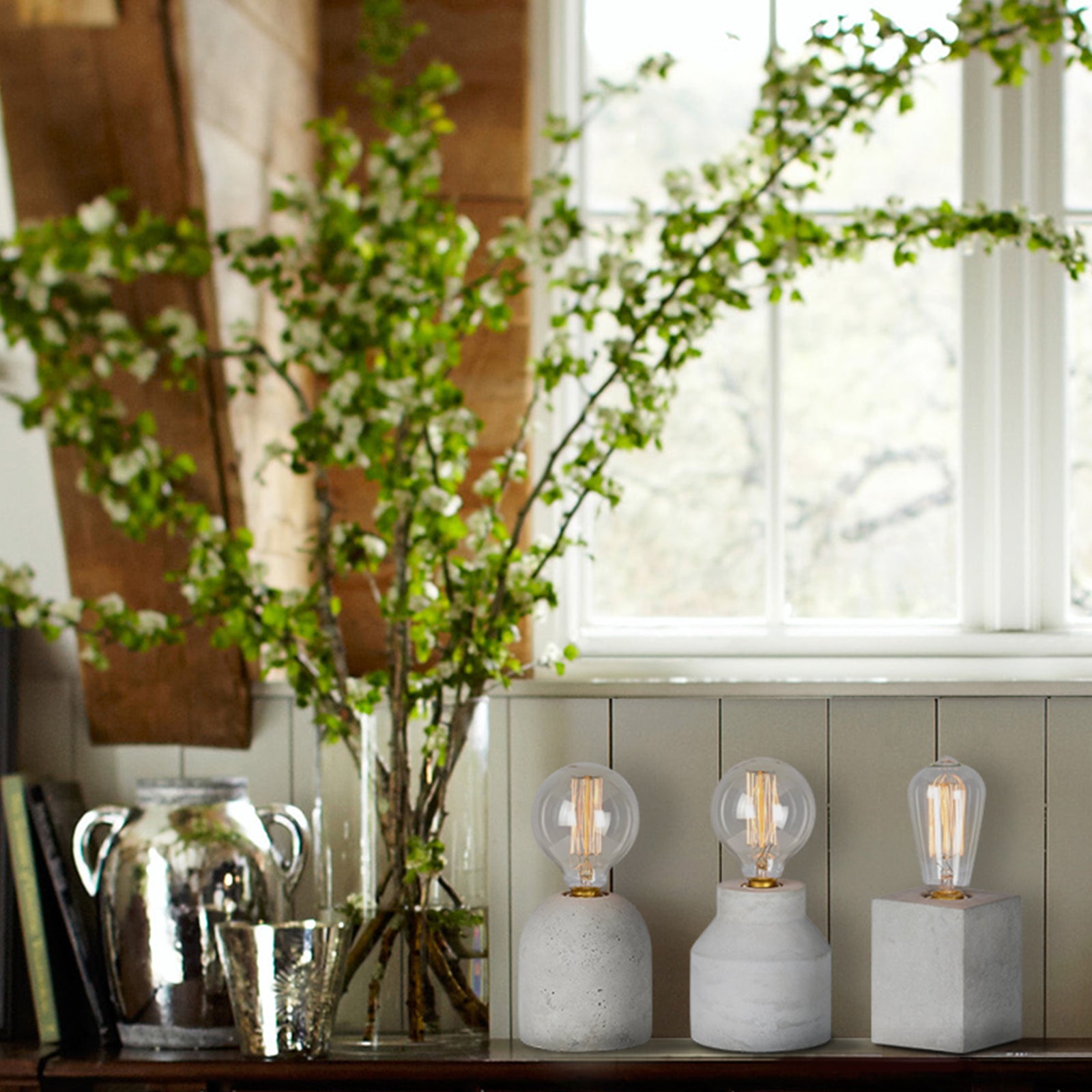 Soleil Desk Lamp | Industrial Stone Table Lamp