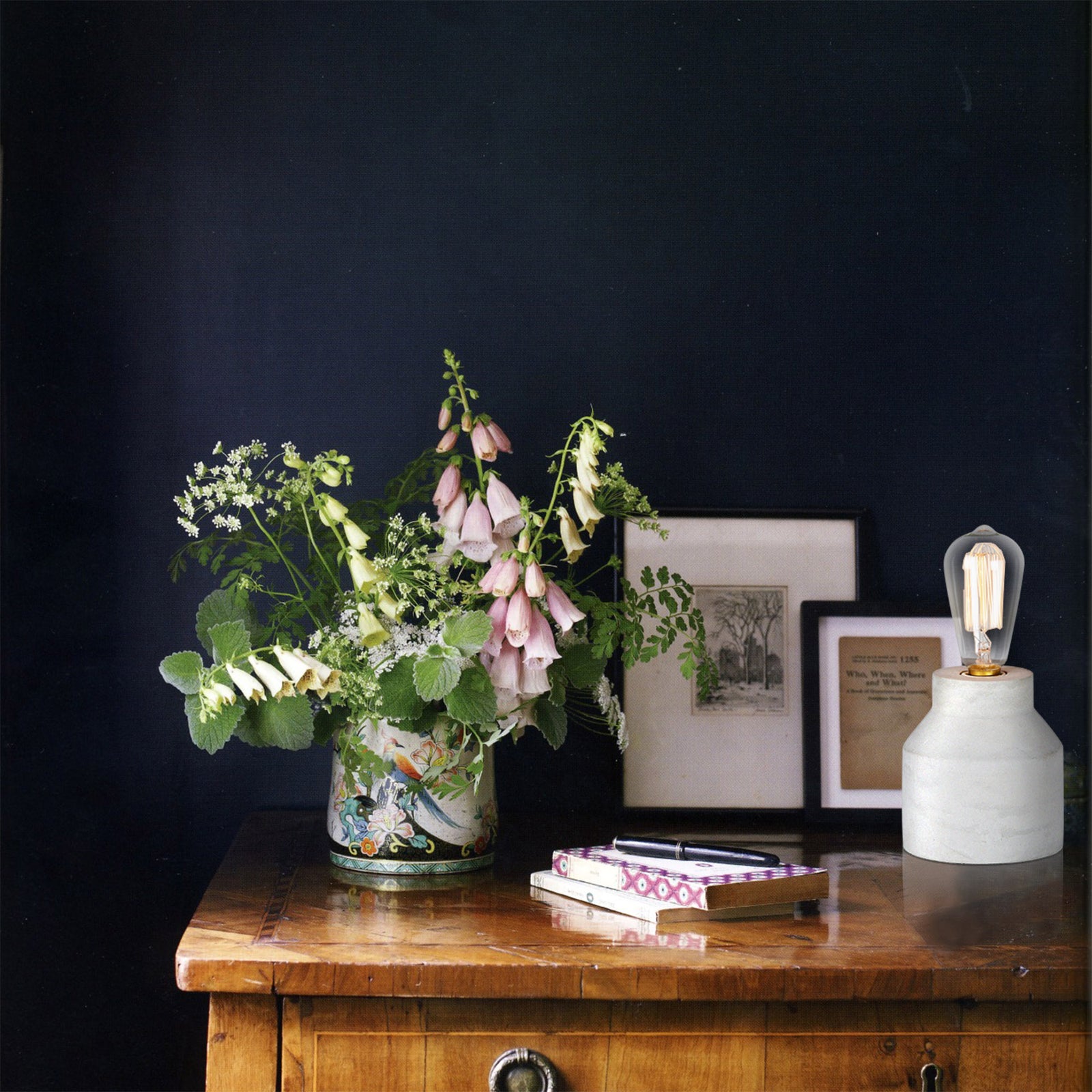 Soleil Desk Lamp | Industrial Stone Table Lamp