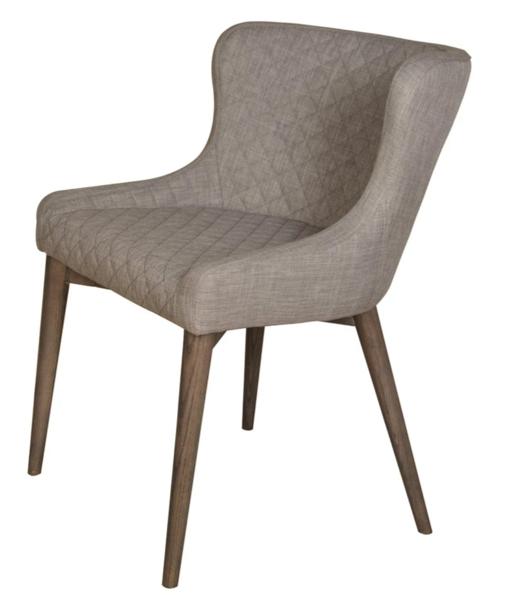 Mila Modern Dining Chair | Kitchen Chair-  Light Grey Fabric